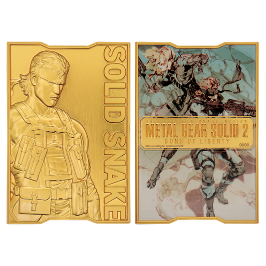 Metal Gear Solid 2 - 24k Gold Plated Snake Ingot - Loaded Dice