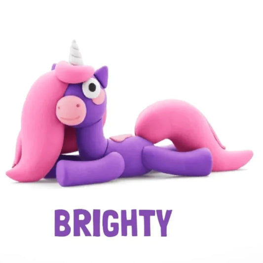 HEY CLAY Unicorn Claymates Brighty (3 Cans) - Loaded Dice