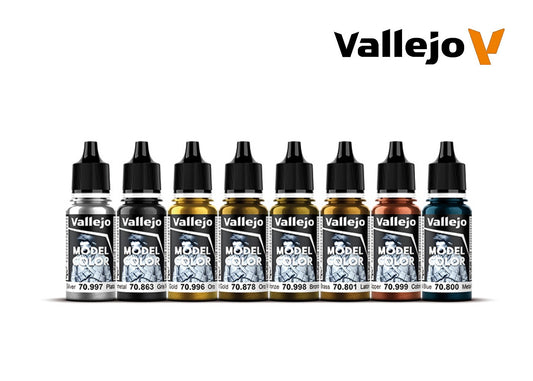 Vallejo Model Color Set - Metallics (x8) - Loaded Dice