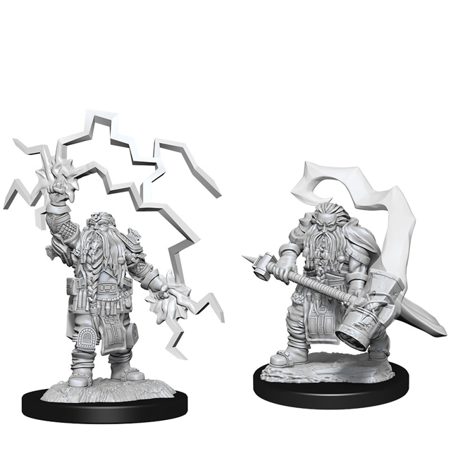Dwarf Cleric Male (PACK OF 2): D&D Nolzur's Marvelous Unpainted Miniatures (W14) - Loaded Dice Barry Vale of Glamorgan CF64 3HD