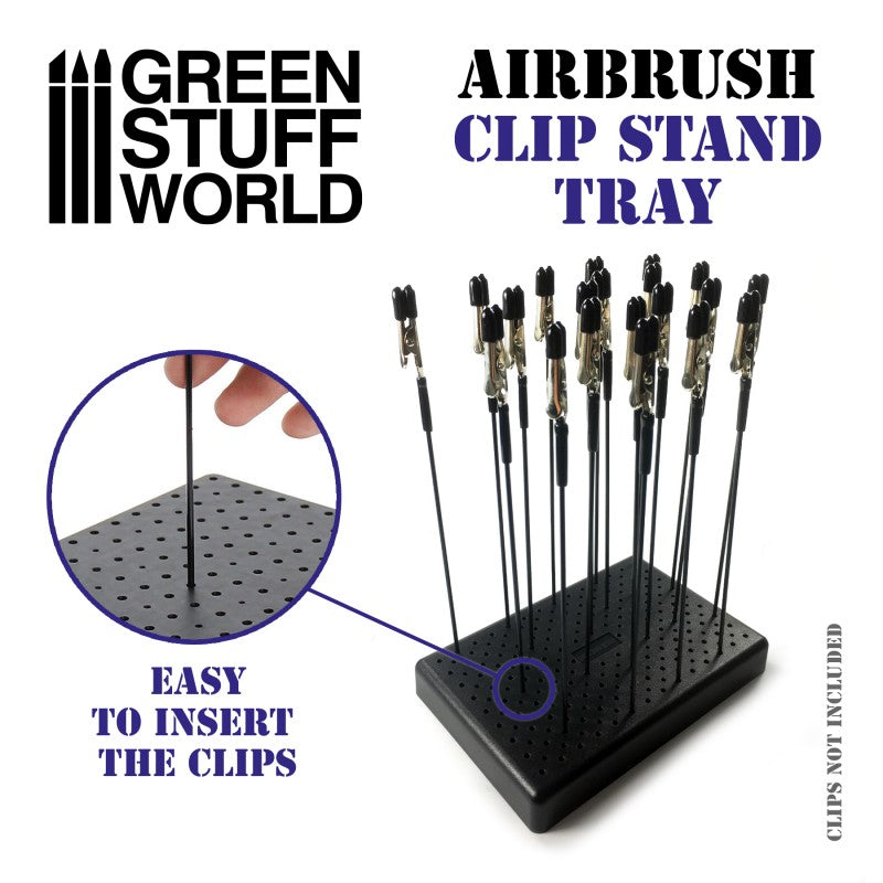 Green Stuff World - Airbrush Clip Stand Tray 10x15cm - Loaded Dice Barry Vale of Glamorgan CF64 3HD
