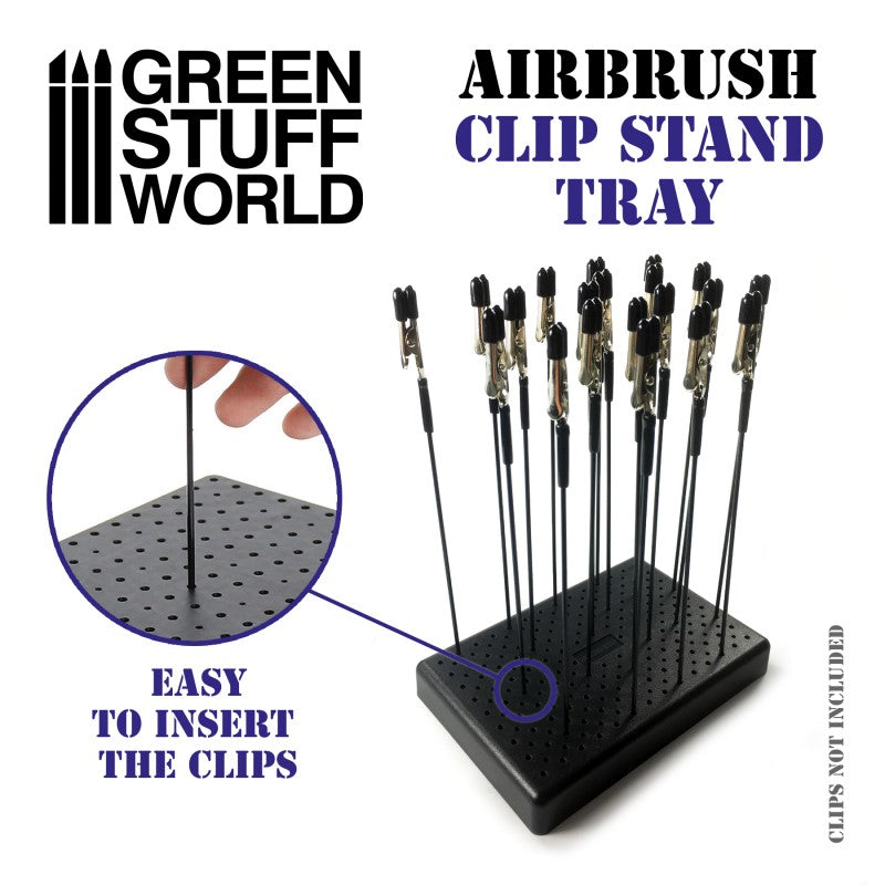 Green Stuff World - Airbrush Clip Stand Tray 10x15cm - Loaded Dice