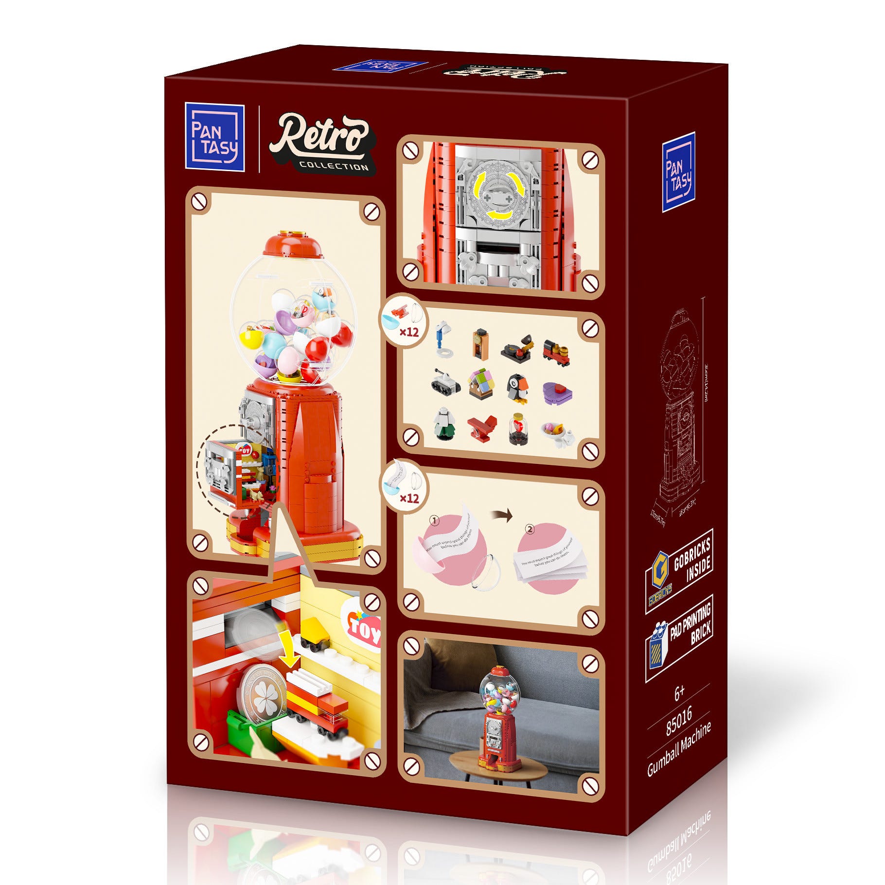 Pantasy Retro Gumball Machine - 936 pcs - PA85016