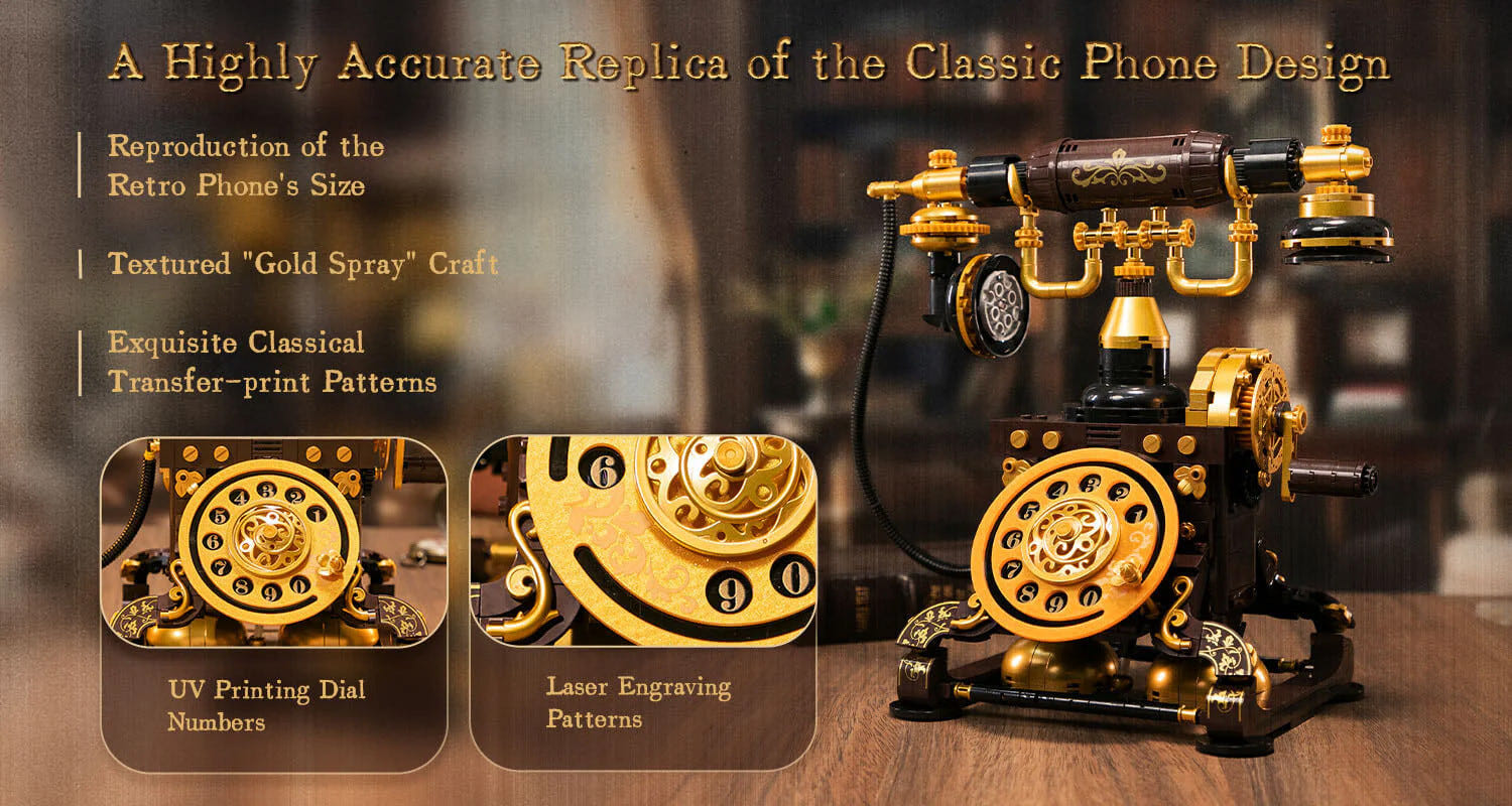 Pantasy Retro Rotary Telephone - 766 pcs - PA85018