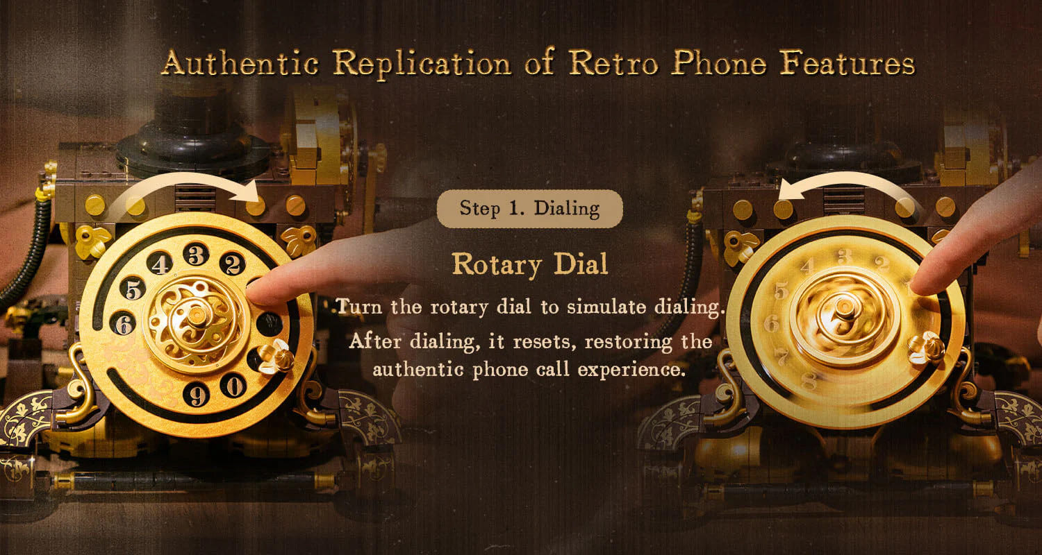 Pantasy Retro Rotary Telephone - 766 pcs - PA85018