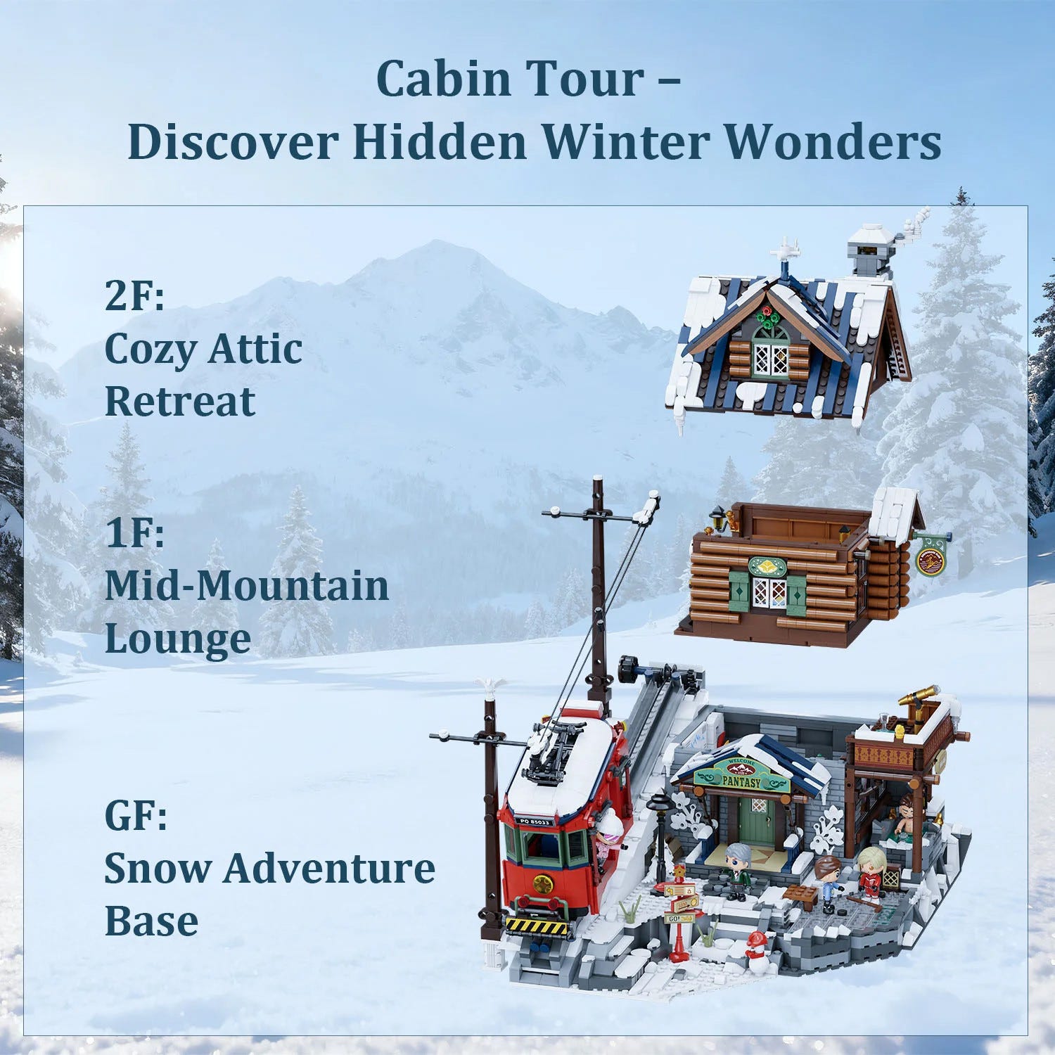 Pantasy Mountain Summit Ski Cabin - 3135 pcs - PA85033