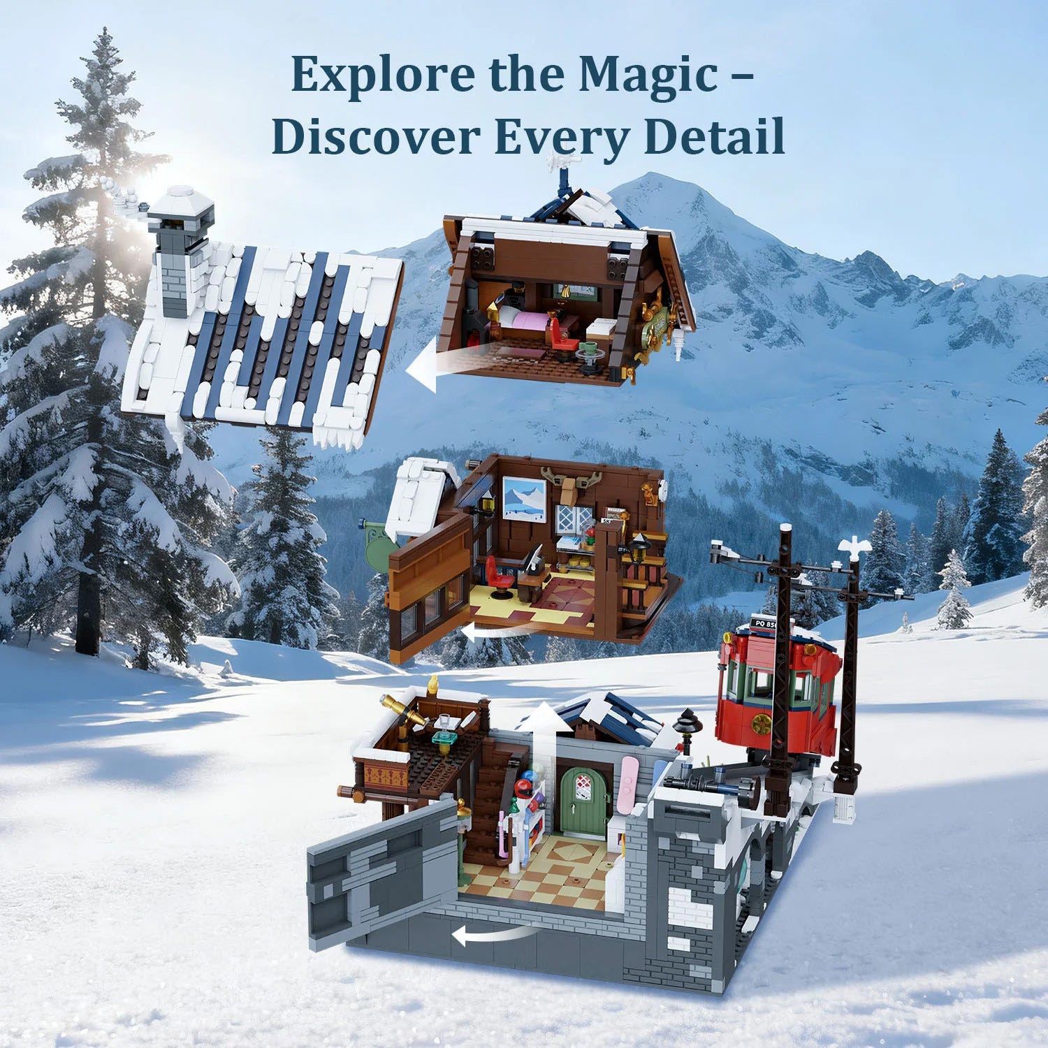 Pantasy Mountain Summit Ski Cabin - 3135 pcs - PA85033