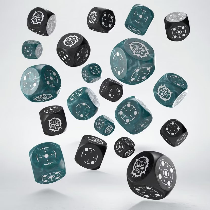 Crosshairs Compact D6: Stormy & Black - Loaded Dice