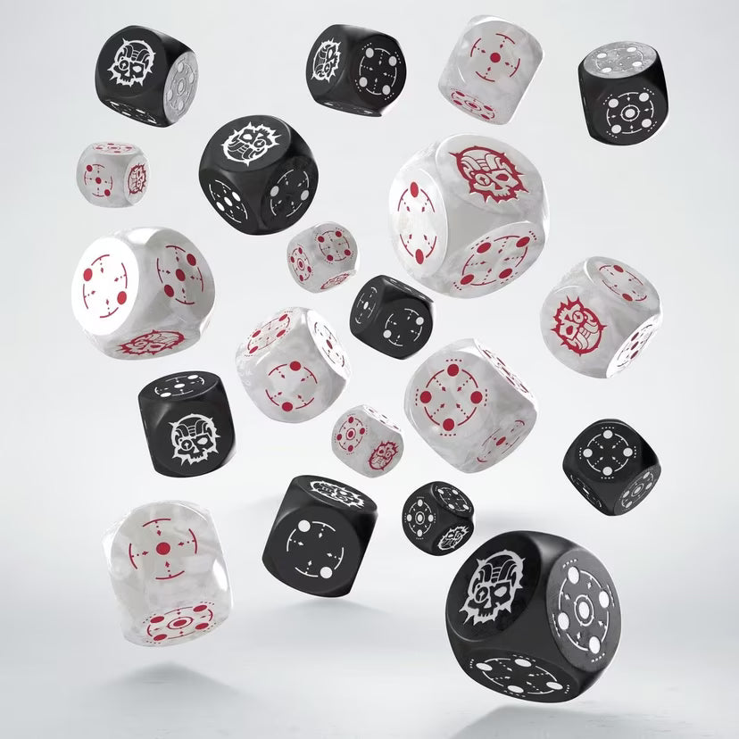 Crosshairs Compact D6: Black & Pearl - Loaded Dice