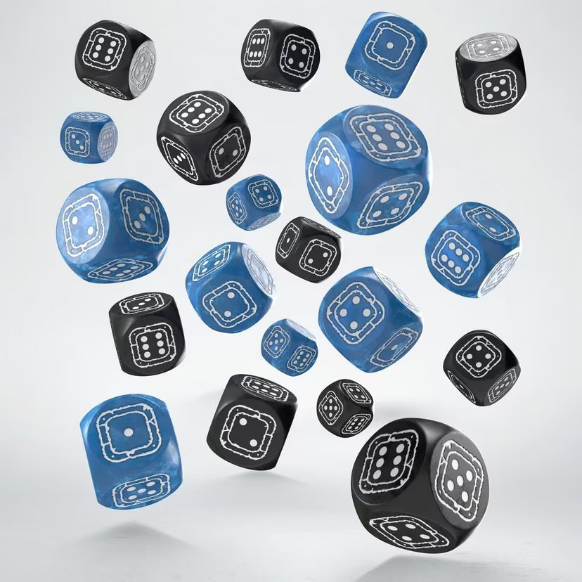 Fortress Compact D6 - Black & Blue - Loaded Dice