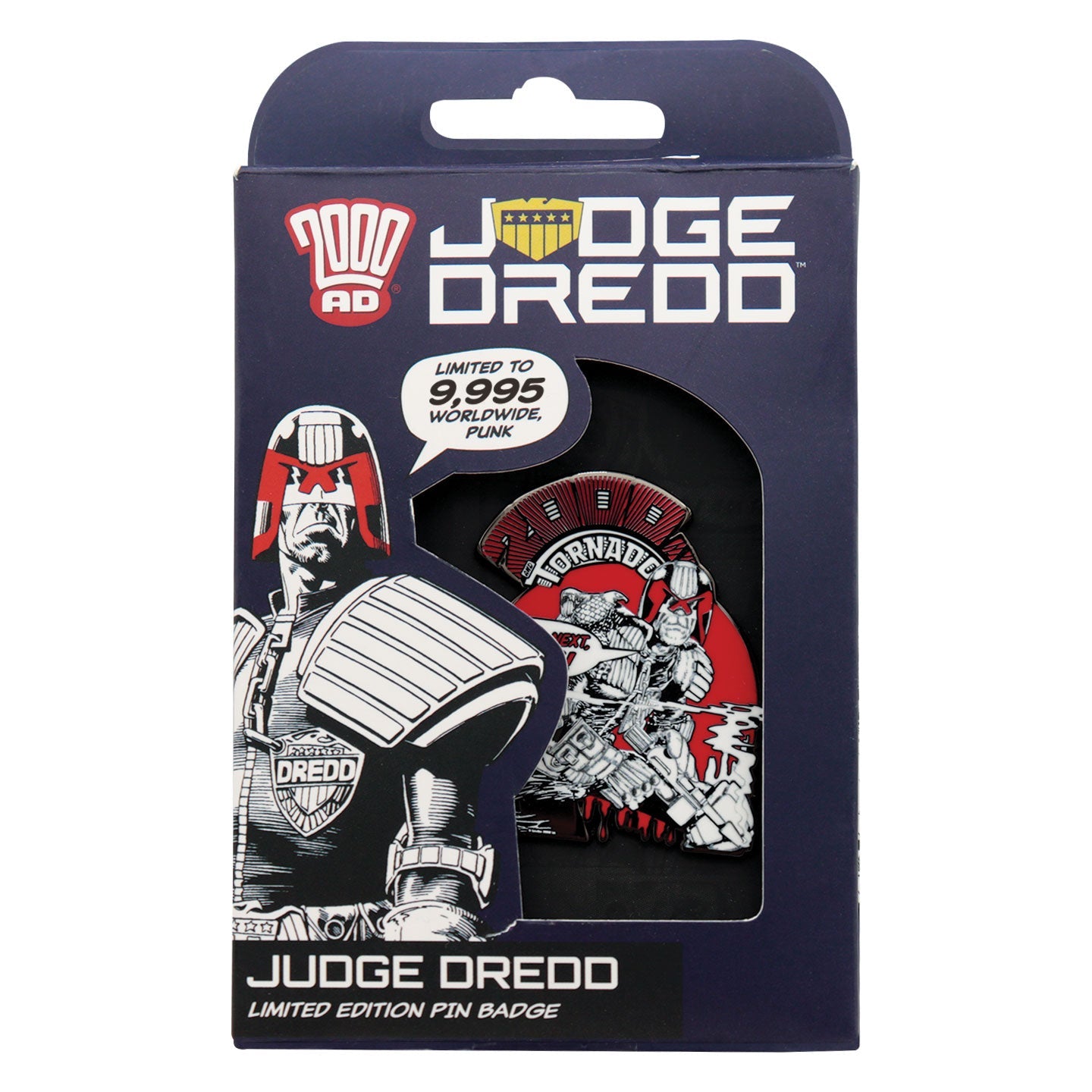 2000 AD Judge Dredd You’re Next Punk Pin Badge - Loaded Dice