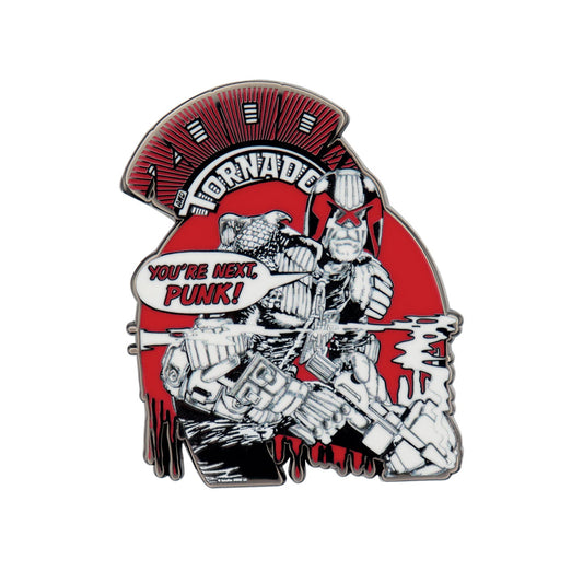 2000 AD Judge Dredd You’re Next Punk Pin Badge - Loaded Dice