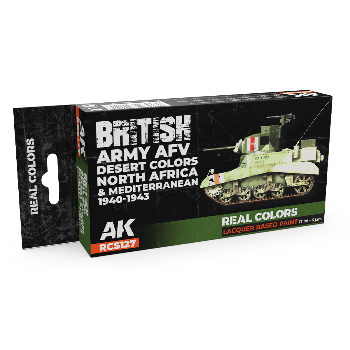 AK Interactive Real Colors - British Army AFV Desert Colors. North Africa and Mediterranean 1940-1943 Set (RCS127) - Loaded Dice