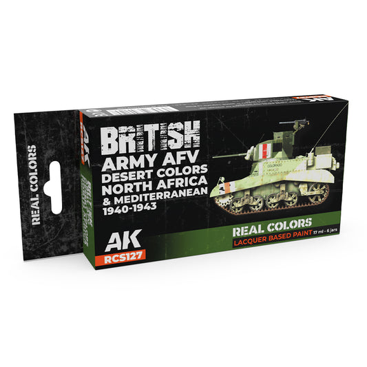 AK Interactive Real Colors - British Army AFV Desert Colors. North Africa and Mediterranean 1940-1943 Set (RCS127) - Loaded Dice
