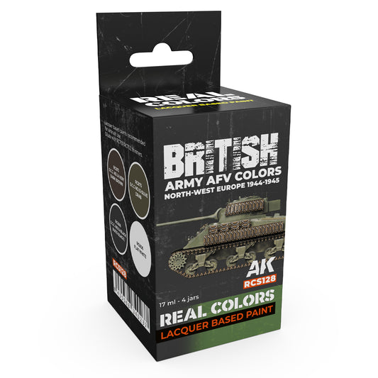 AK Interactive Real Colors - British Army AFV North-West Europe 1944-1945 Set (RCS128) - Loaded Dice
