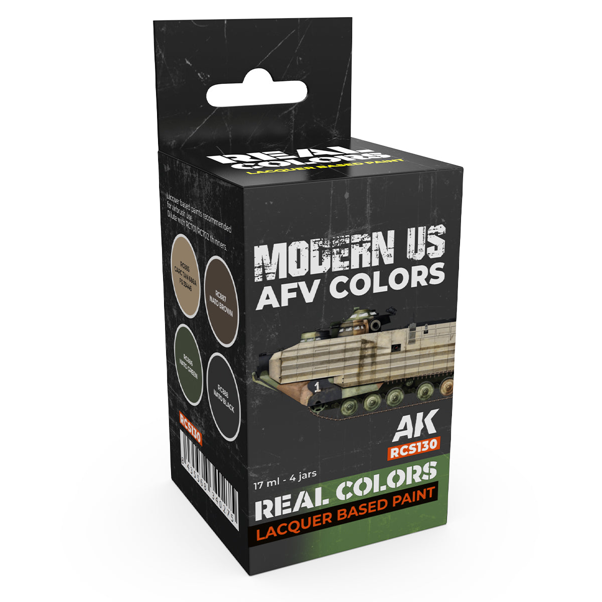 AK Interactive Real Colors - Modern US AFV Colors Set (RCS130) - Loaded Dice