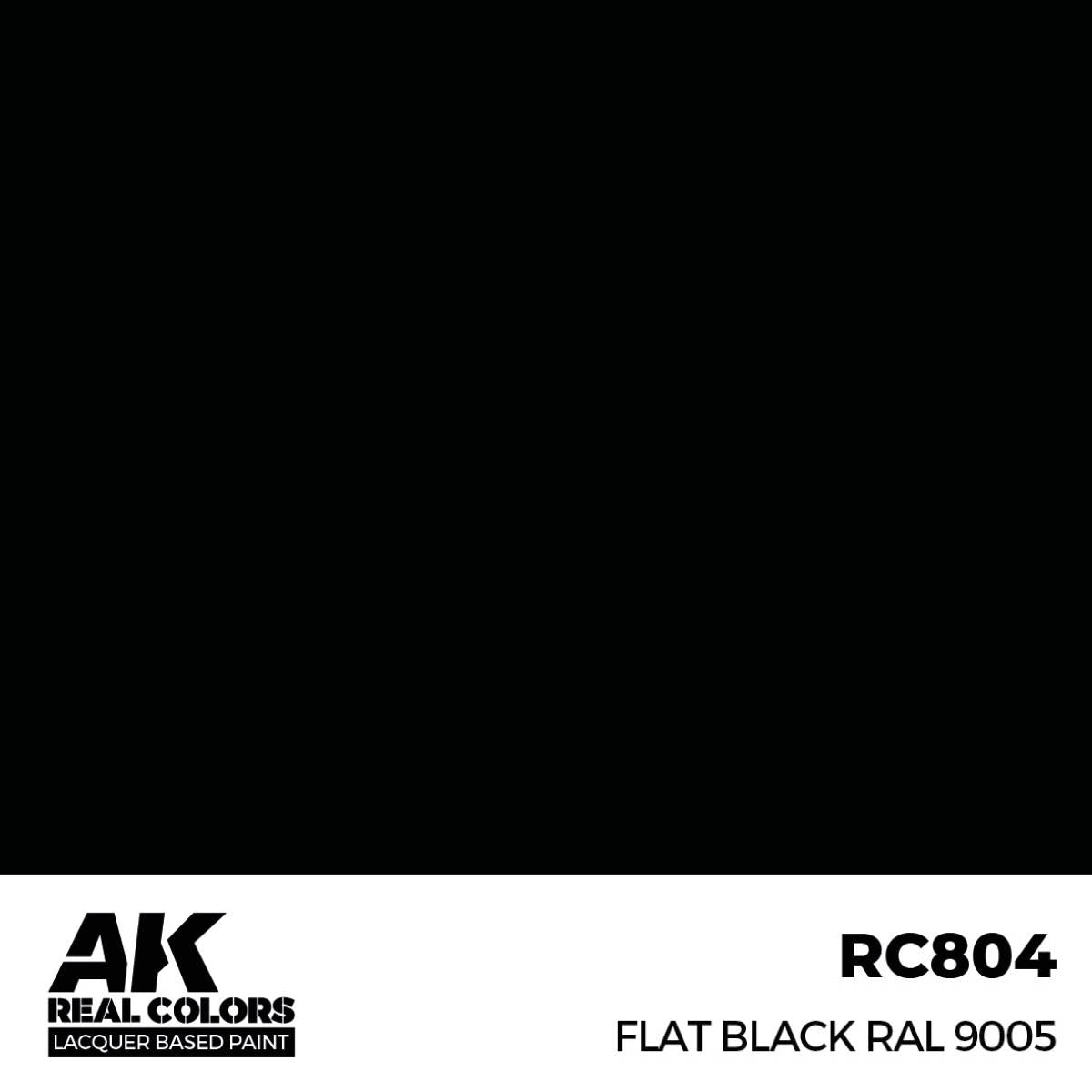 AK Interactive Real Colors - Flat Black RAL 9005 17ml. (RC804) - Loaded Dice
