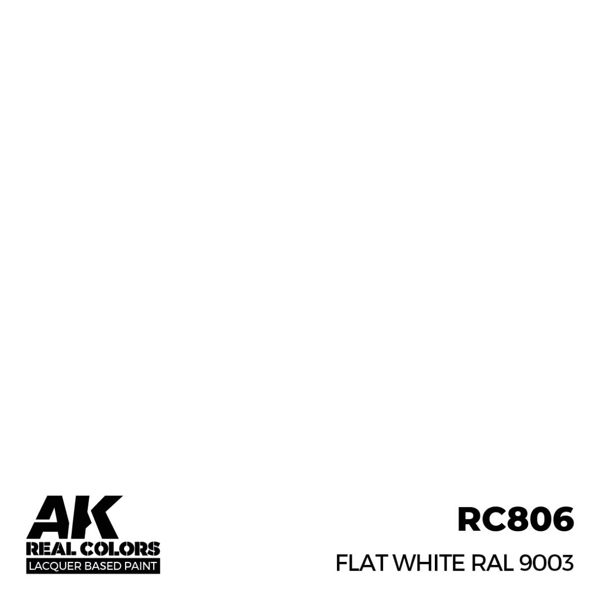 AK Interactive Real Colors - Flat White RAL 9003 17ml. (RC806) - Loaded Dice