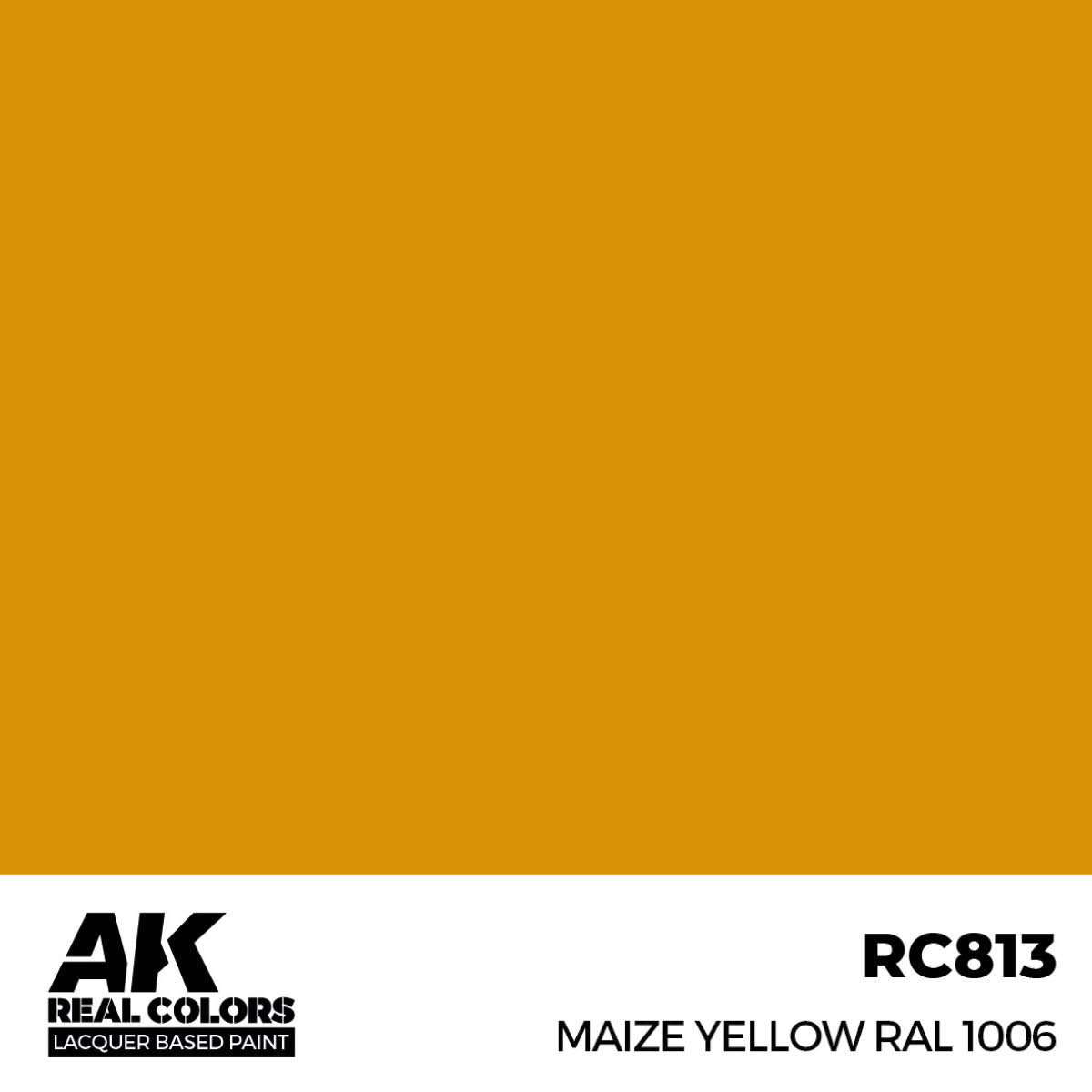 AK Interactive Real Colors - Maize Yellow RAL 1006 17ml. (RC813) - Loaded Dice