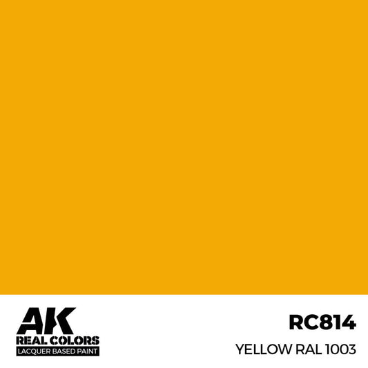 AK Interactive Real Colors - Yellow RAL 1003 17ml. (RC814) - Loaded Dice