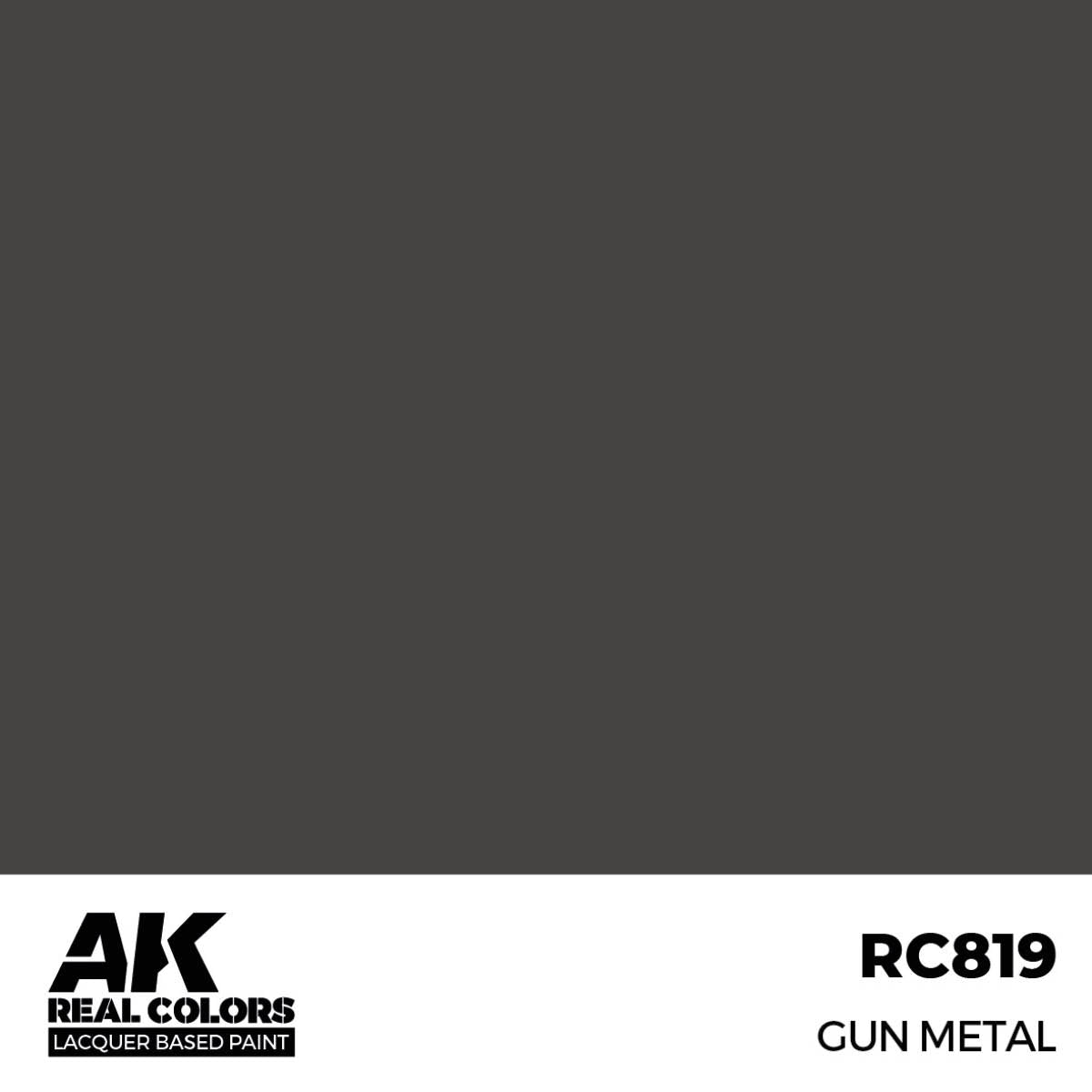 AK Interactive Real Colors - Gun Metal 17ml. (RC819) - Loaded Dice