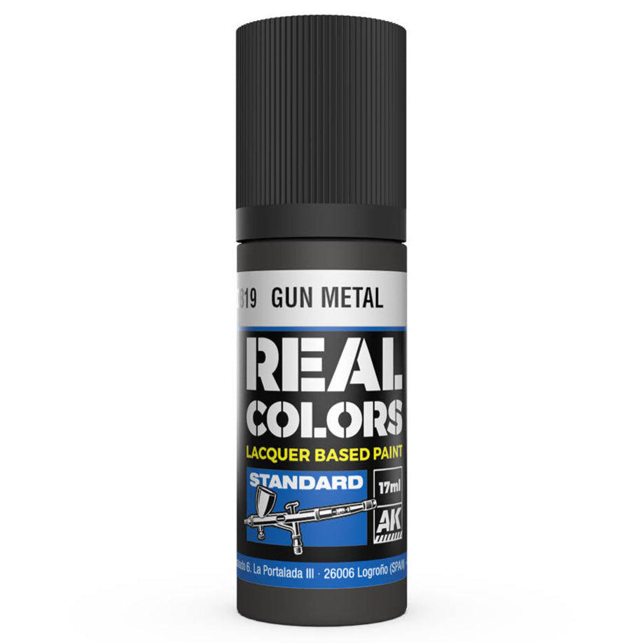 AK Interactive Real Colors - Gun Metal 17ml. (RC819) - Loaded Dice