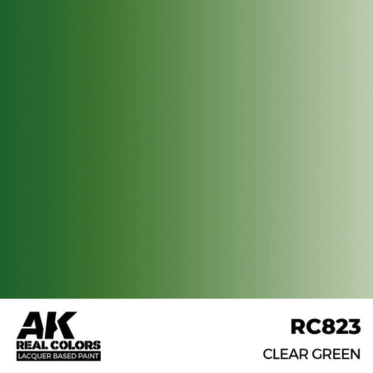 AK Interactive Real Colors - Clear Green 17ml. (RC823) - Loaded Dice