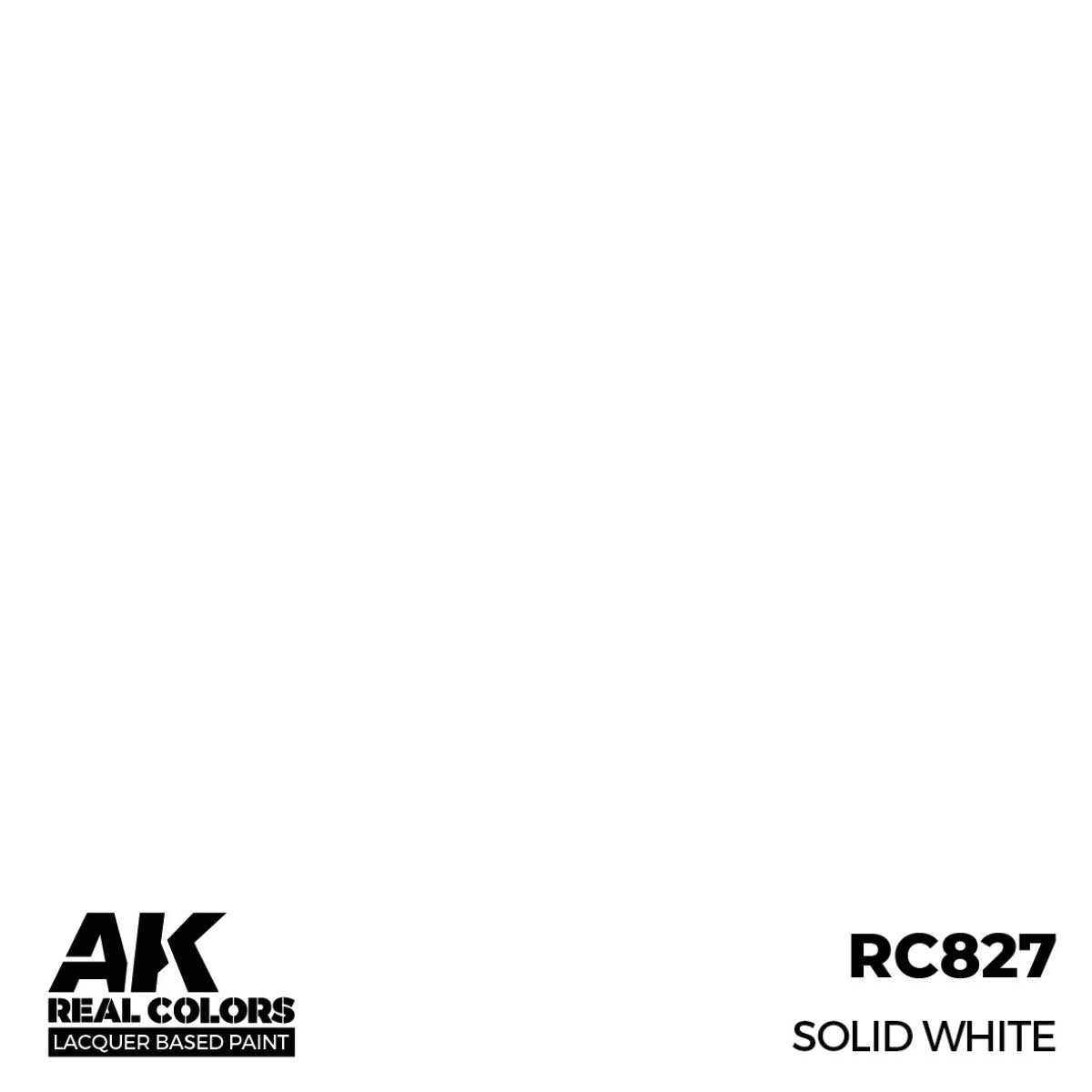 AK Interactive Real Colors - Solid White 17ml. (RC827) - Loaded Dice
