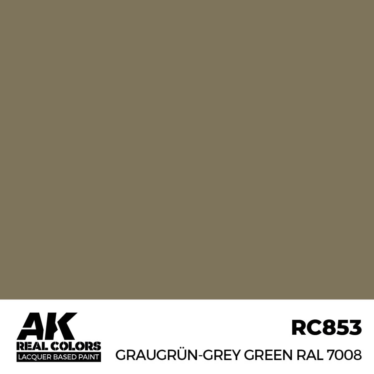 AK Interactive Real Colors - Graugrün-Grey Green RAL 7008