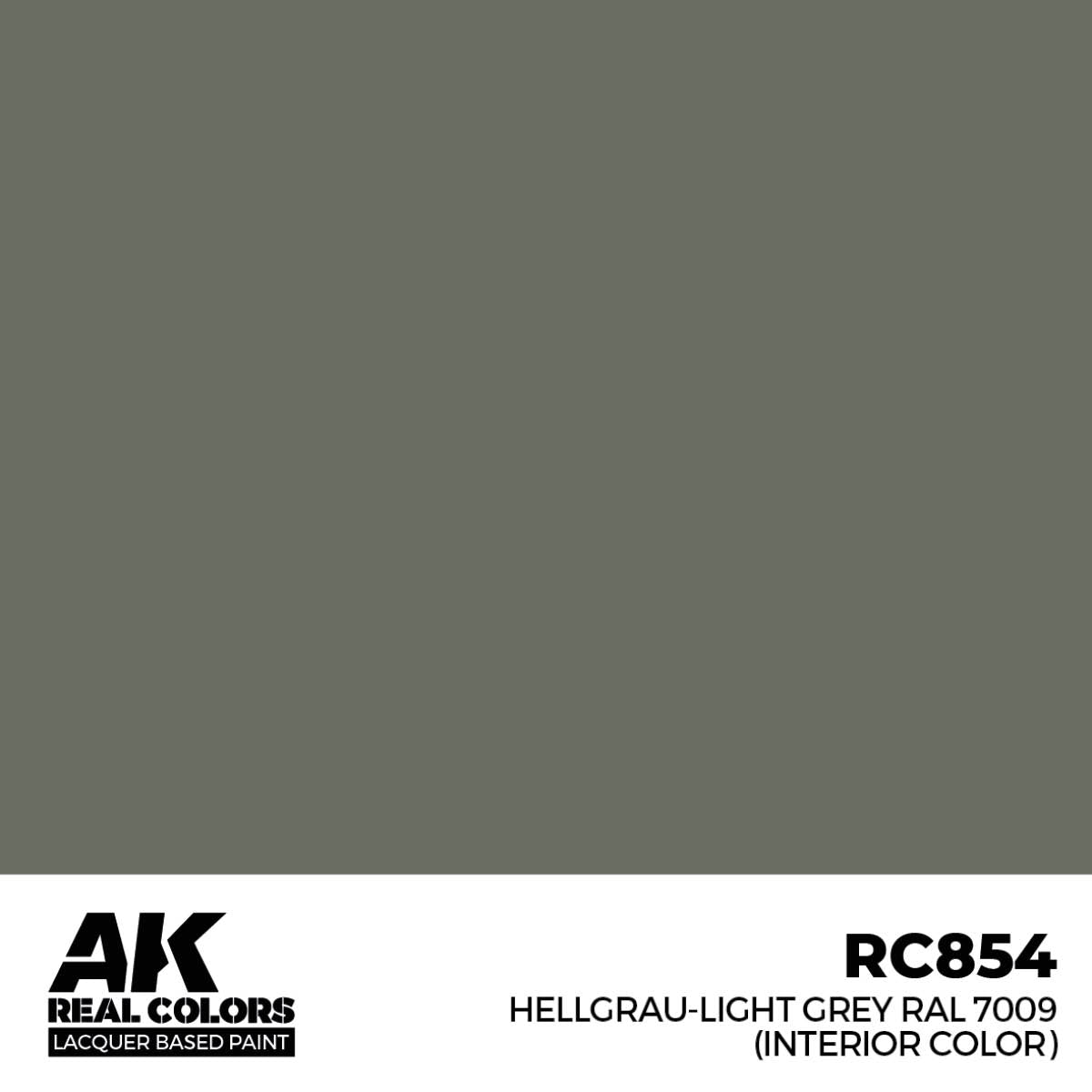 AK Interactive Real Colors - Hellgrau-Light Grey RAL 7009 (Interior Color)