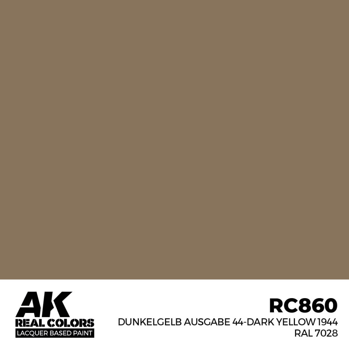 AK Interactive Real Colors - Dunkelgelb Ausgabe 44-Dark Yellow 1944 RAL 7028