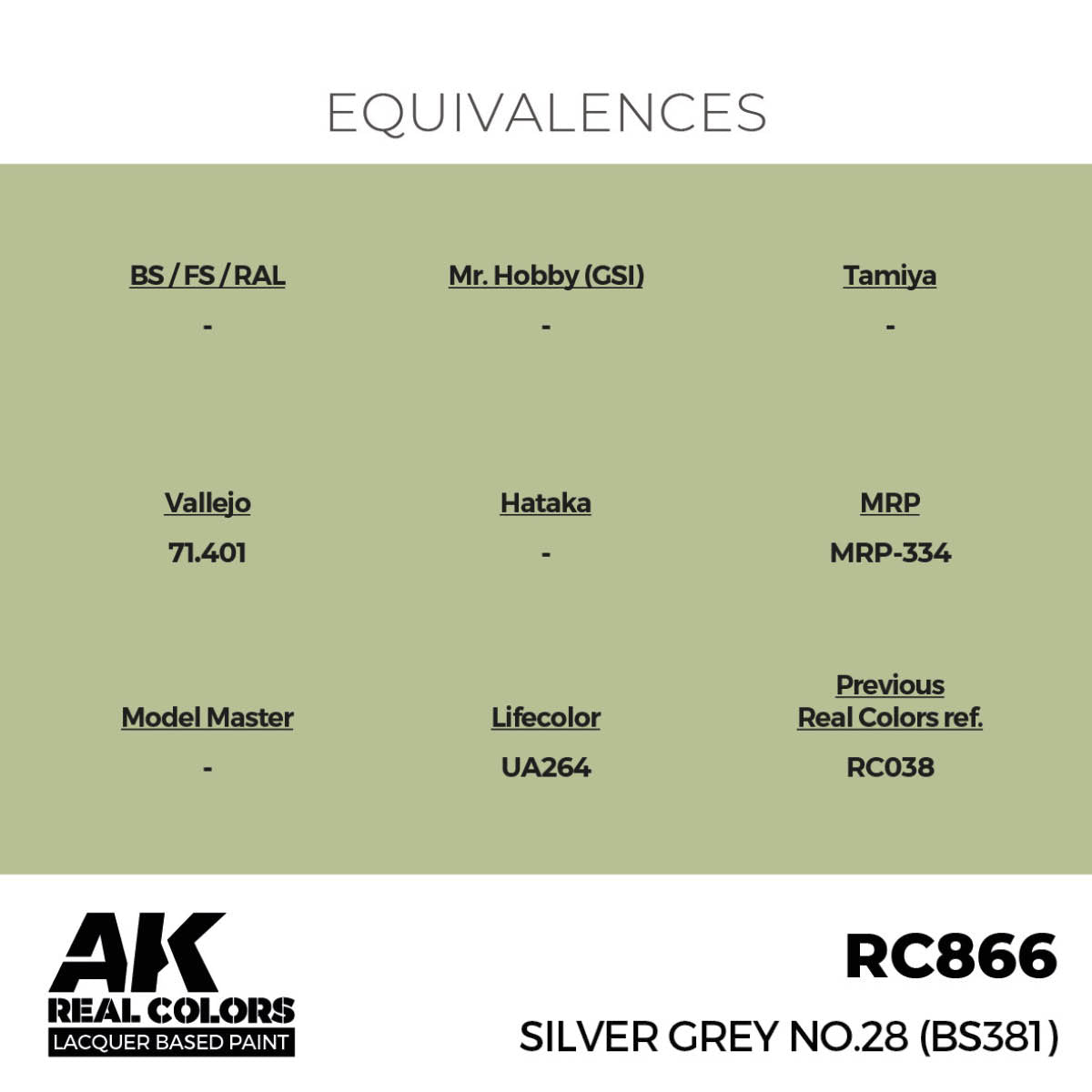 AK Interactive Real Colors - Silver Grey No.28 (BS381)