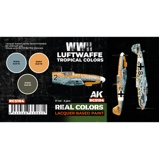 AK Interactive Real Colors - WWII Luftwaffe Tropical Set (RCS104) - Loaded Dice