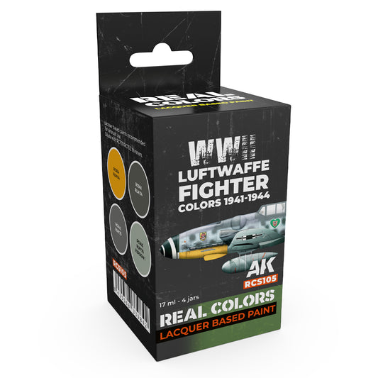 AK Interactive Real Colors - Luftwaffe Fighter Colors 1941-1944 Set (RCS105) - Loaded Dice