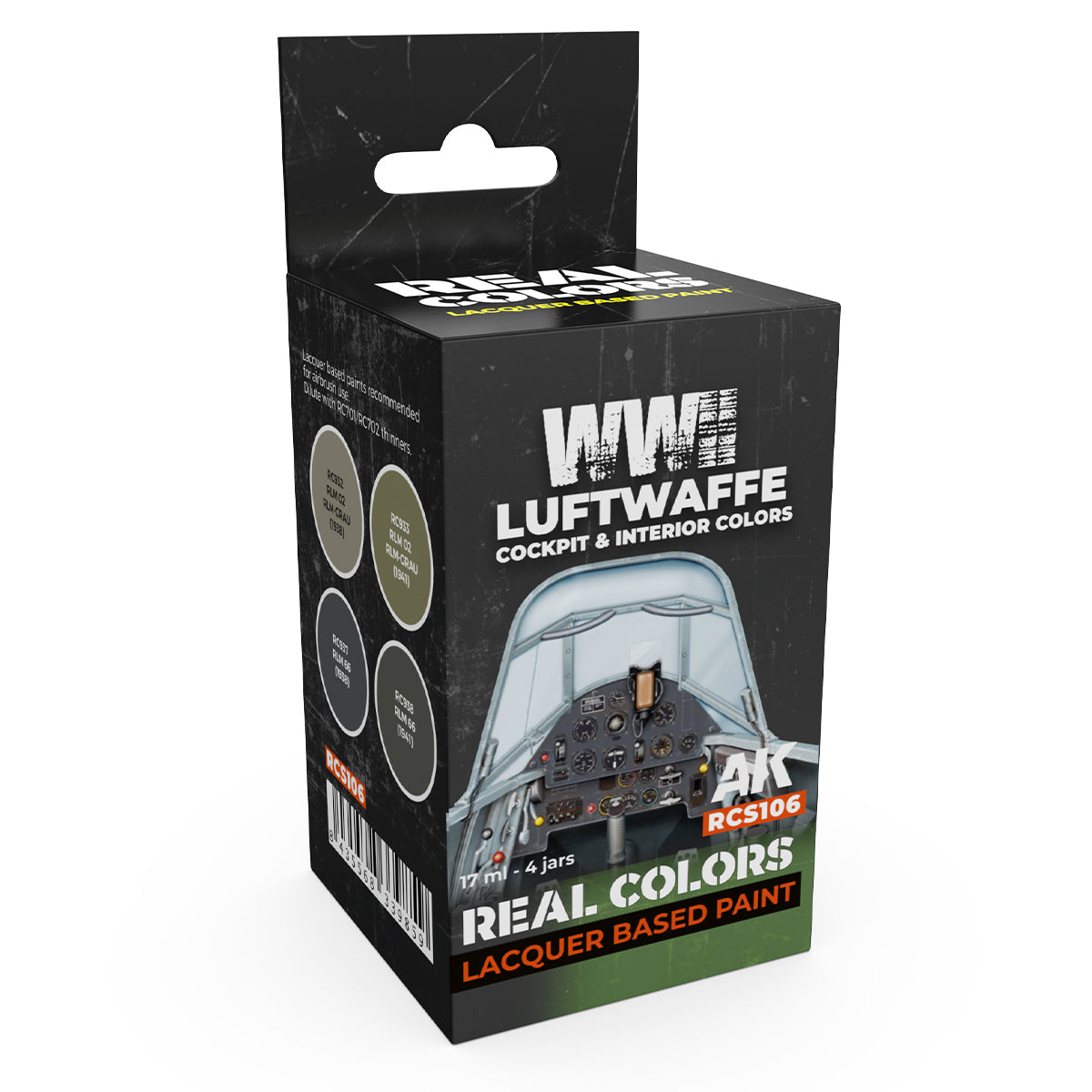 AK Interactive Real Colors - WWII Luftwaffe Cockpit & Interior Colors Set (RCS106) - Loaded Dice