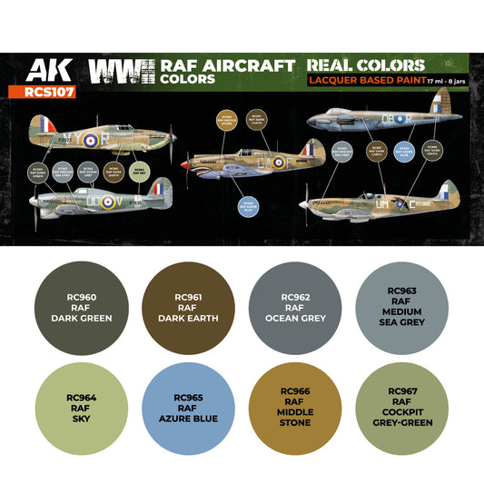 AK Interactive Real Colors - WWII RAF Aircraft Set (RCS107) - Loaded Dice