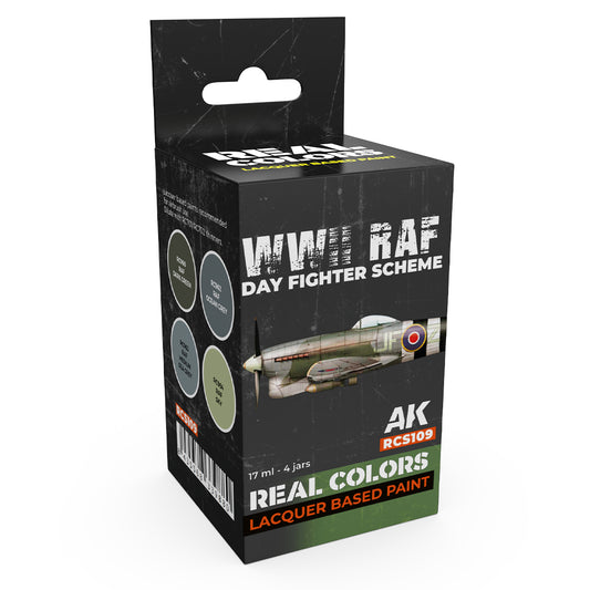 AK Interactive Real Colors - WWII RAF Day Fighter Scheme Set (RCS109) - Loaded Dice