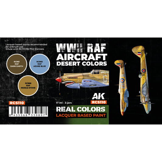 AK Interactive Real Colors - WWII RAF Aircraft Desert Set (RCS110) - Loaded Dice