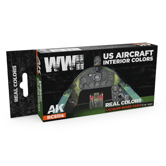 AK Interactive Real Colors - WWII US Aircraft Interior Colors Set (RCS114) - Loaded Dice