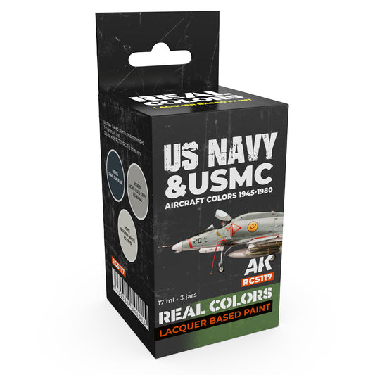 AK Interactive Real Colors - US Navy & USMC Aircraft 1945-1980 Set (RCS117) - Loaded Dice