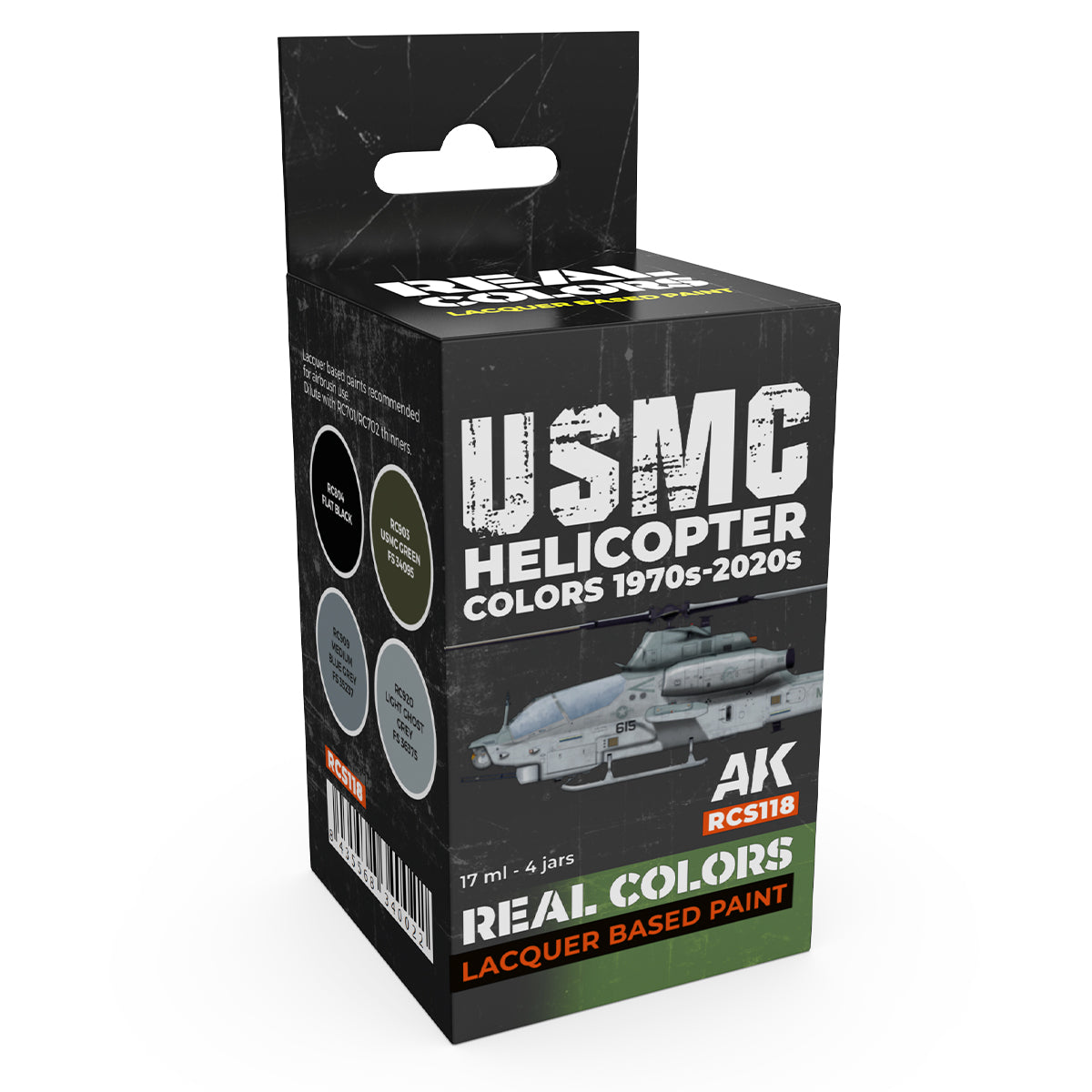 AK Interactive Real Colors - USMC Helicopter 1970s-2020s Set (RCS118) - Loaded Dice
