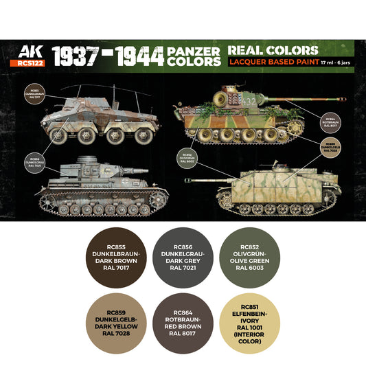 AK Interactive Real Colors - 1937-1944 Panzer Set (RCS122) - Loaded Dice