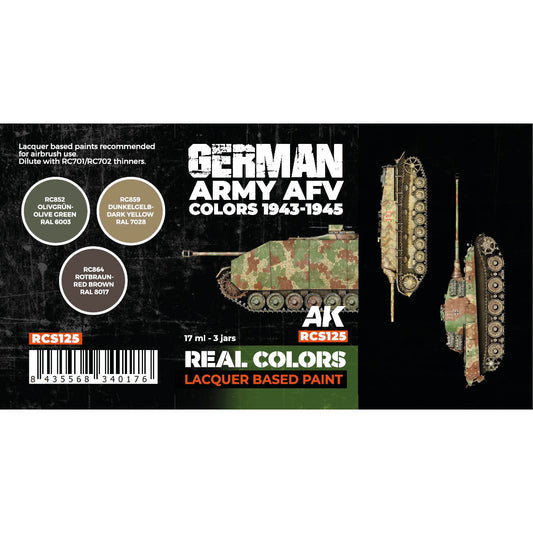AK Interactive Real Colors - German Army AFV 1943-1945 Set (RCS125) - Loaded Dice