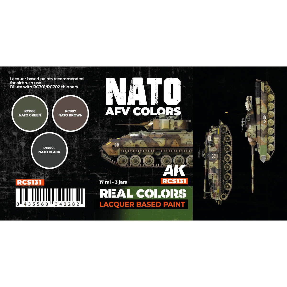 AK Interactive Real Colors - NATO AFV Colors Set (RCS131) - Loaded Dice
