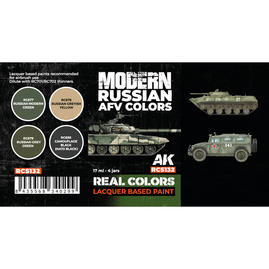 AK Interactive Real Colors - Modern Russian AFV Colors Set (RCS132) - Loaded Dice