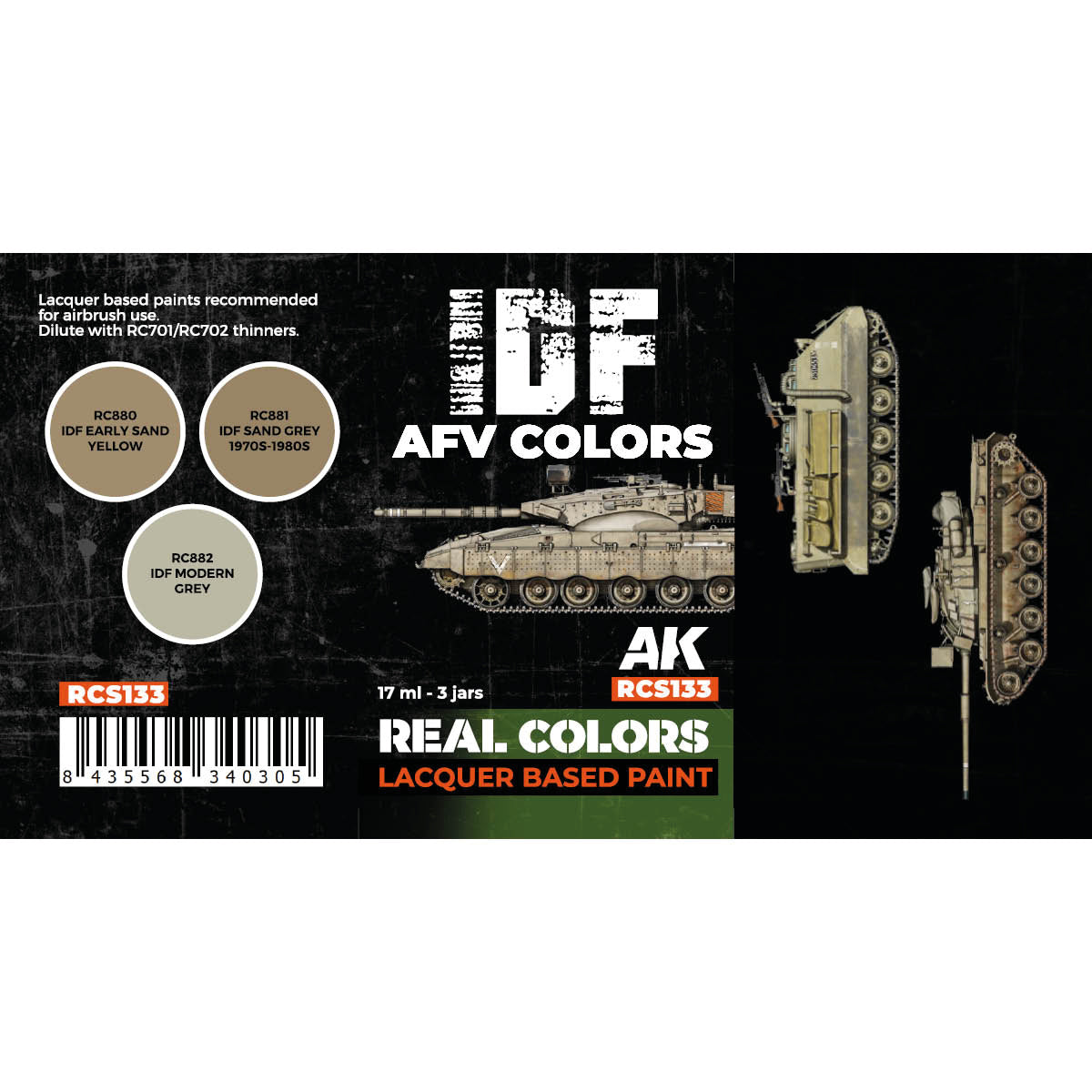 AK Interactive Real Colors - IDF AFV Colors Set (RCS133) - Loaded Dice