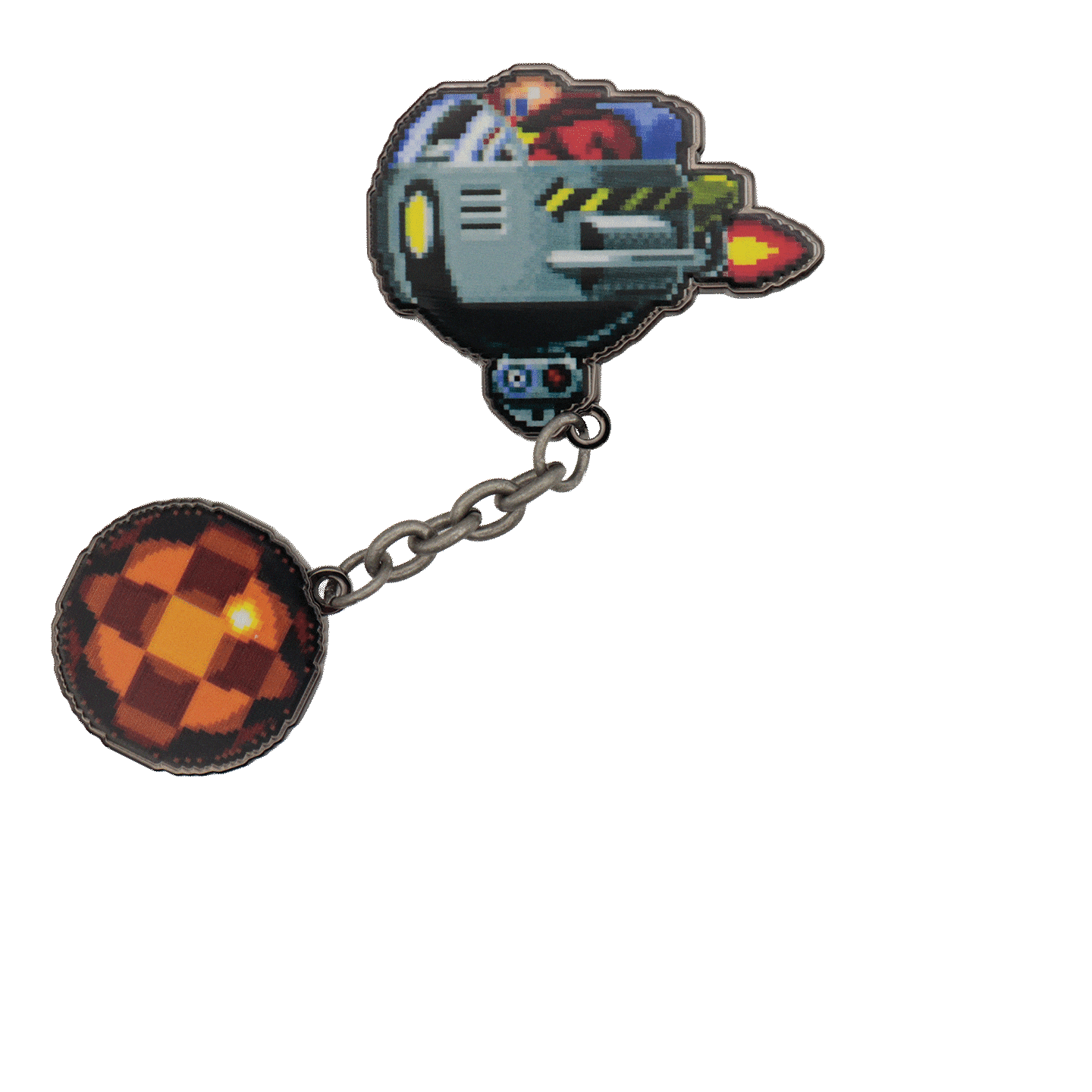 Sonic The Hedgehog – Dr. Eggman Egg Mobile Chained Pin Badge - Loaded Dice