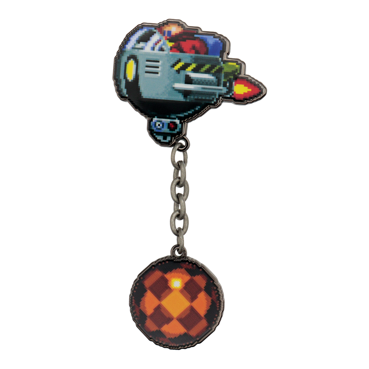 Sonic The Hedgehog – Dr. Eggman Egg Mobile Chained Pin Badge - Loaded Dice