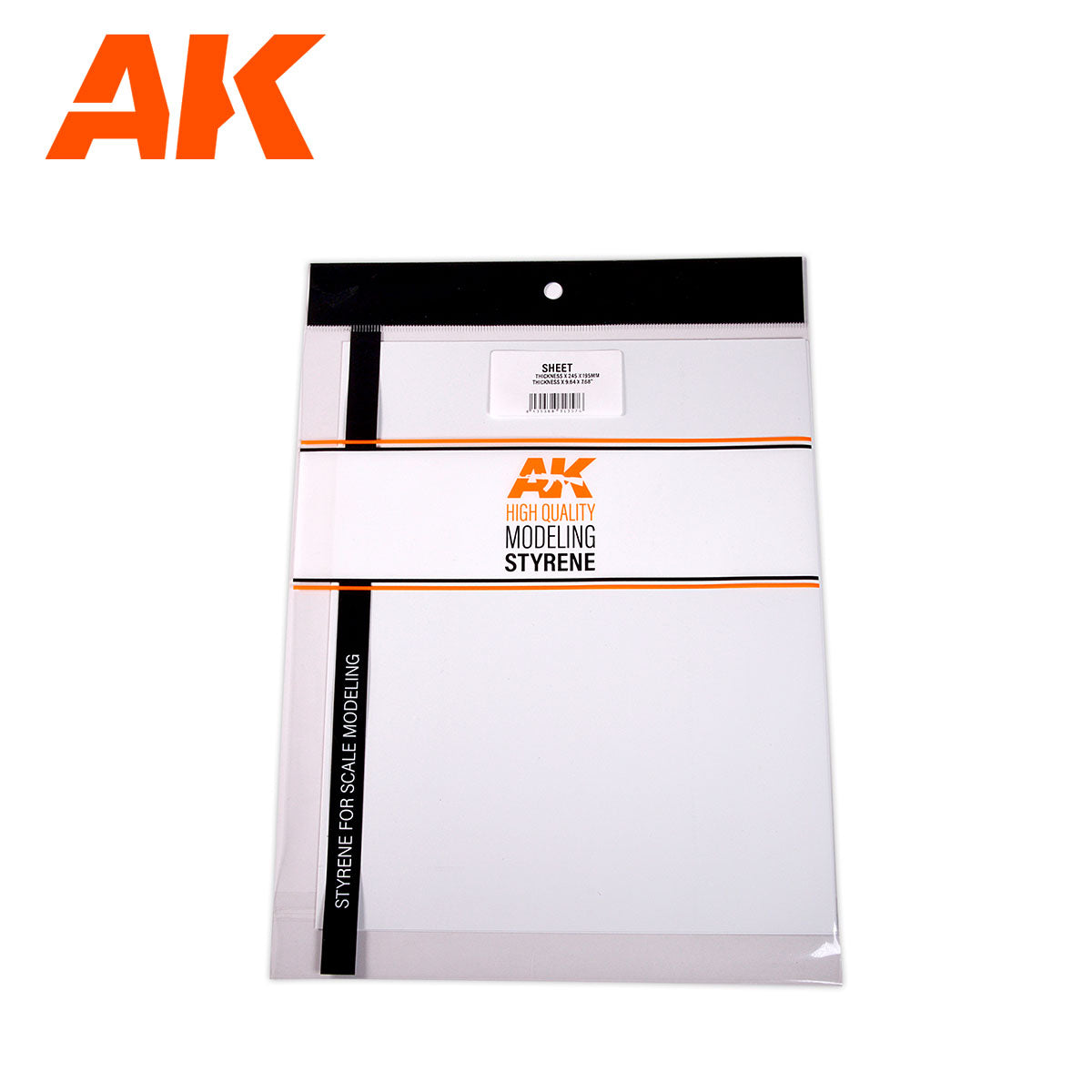 AK Interactive - 0.5mm thickness x 245 x 195mm - Styrene Sheet - Loaded Dice