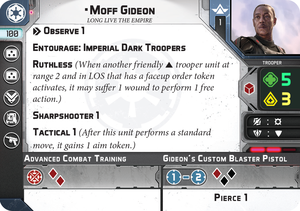 Star Wars Legion: Moff Gideon Commander Expansion - Loaded Dice